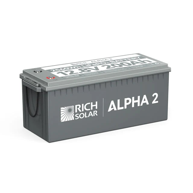 Rich Solar Alpha 2 12V 200Ah LiFePO4 Lithium Iron Phosphate Battery w/ Internal Heating and Bluetooth Function