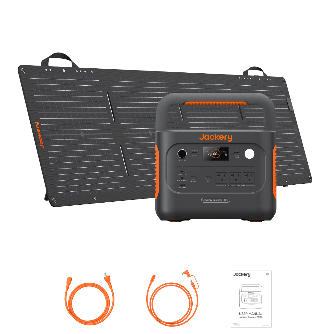 Jackery Explorer 1000 V2 Solar Generator + SolarSaga 200W Portable Solar Panel