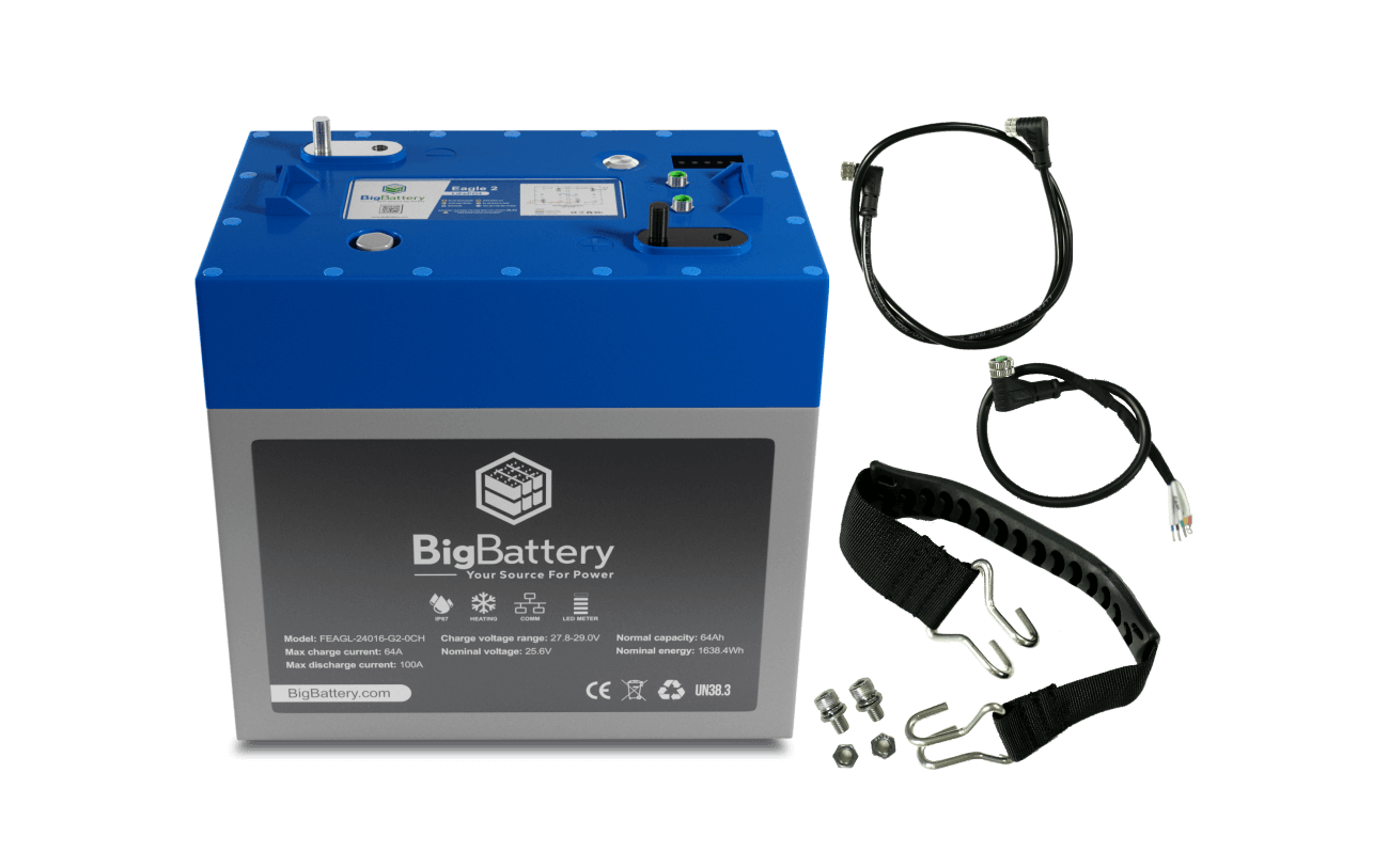 BigBattery EAGLE 2 24V 64Ah 1.63kWh LiFePO4 Battery