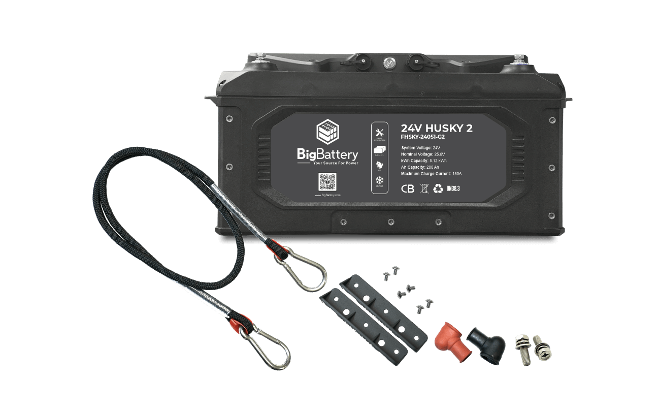 BigBattery HUSKY 2 24V 200Ah 5.12kWh LiFePO4 Battery