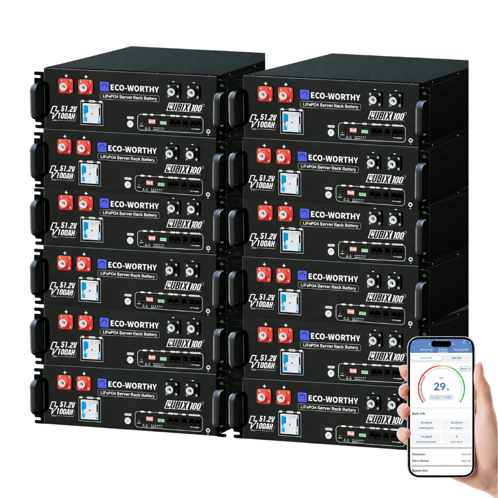 ECO-WORTHY Cubix 100 48V 100Ah Server Rack Battery