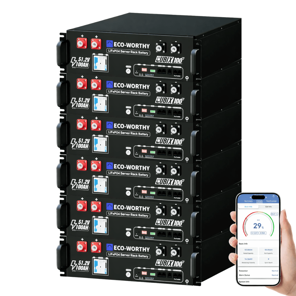 ECO-WORTHY Cubix 100 48V 100Ah Server Rack Battery