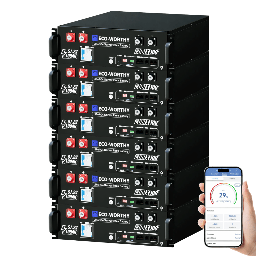 ECO-WORTHY Cubix 100 48V 100Ah Server Rack Battery