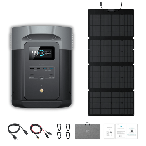 EcoFlow DELTA 2 Max + 160W Portable Solar Panel
