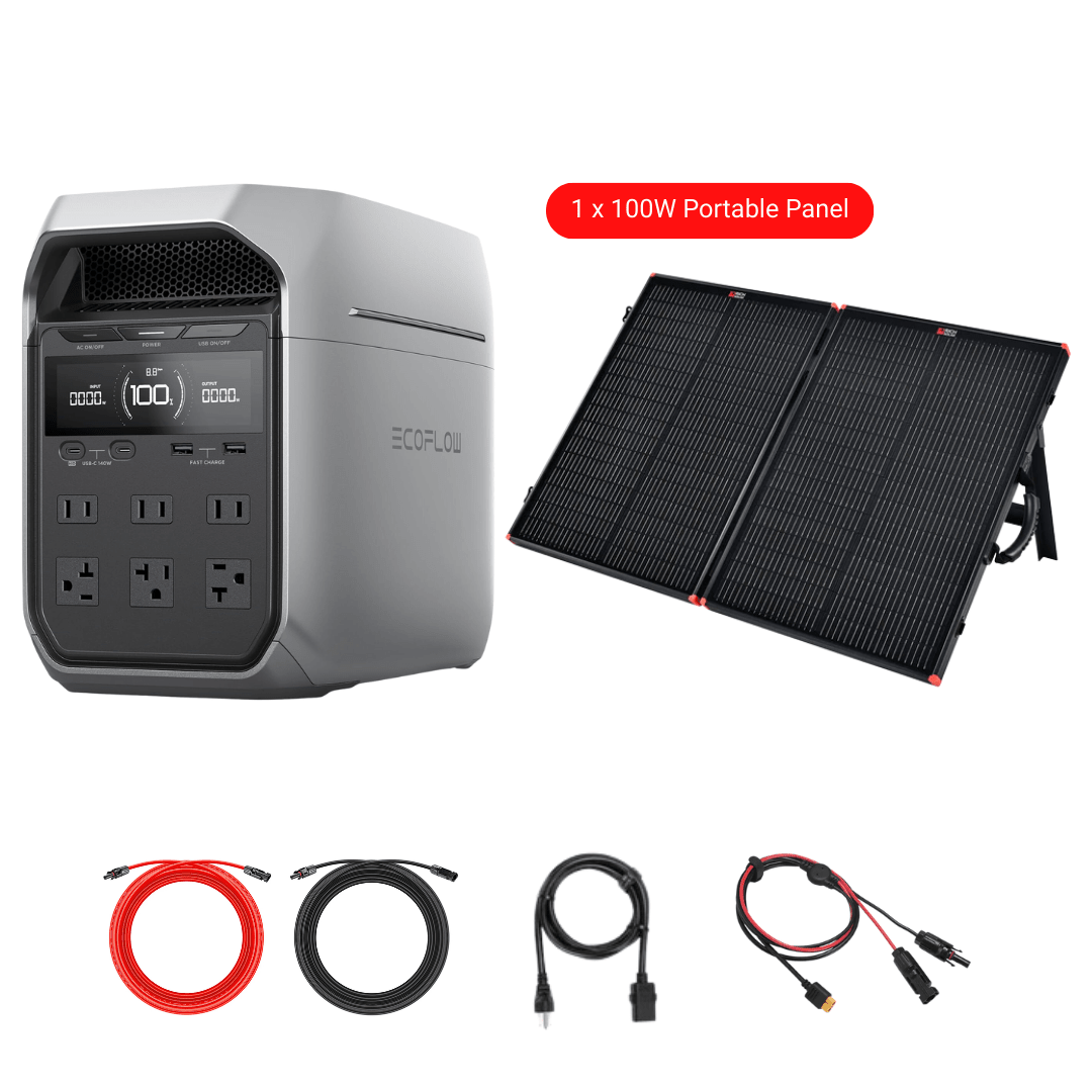 EcoFlow DELTA 3 Plus 1024Wh 1800W Solar Generator + Choose Custom Solar Panel Bundle Option