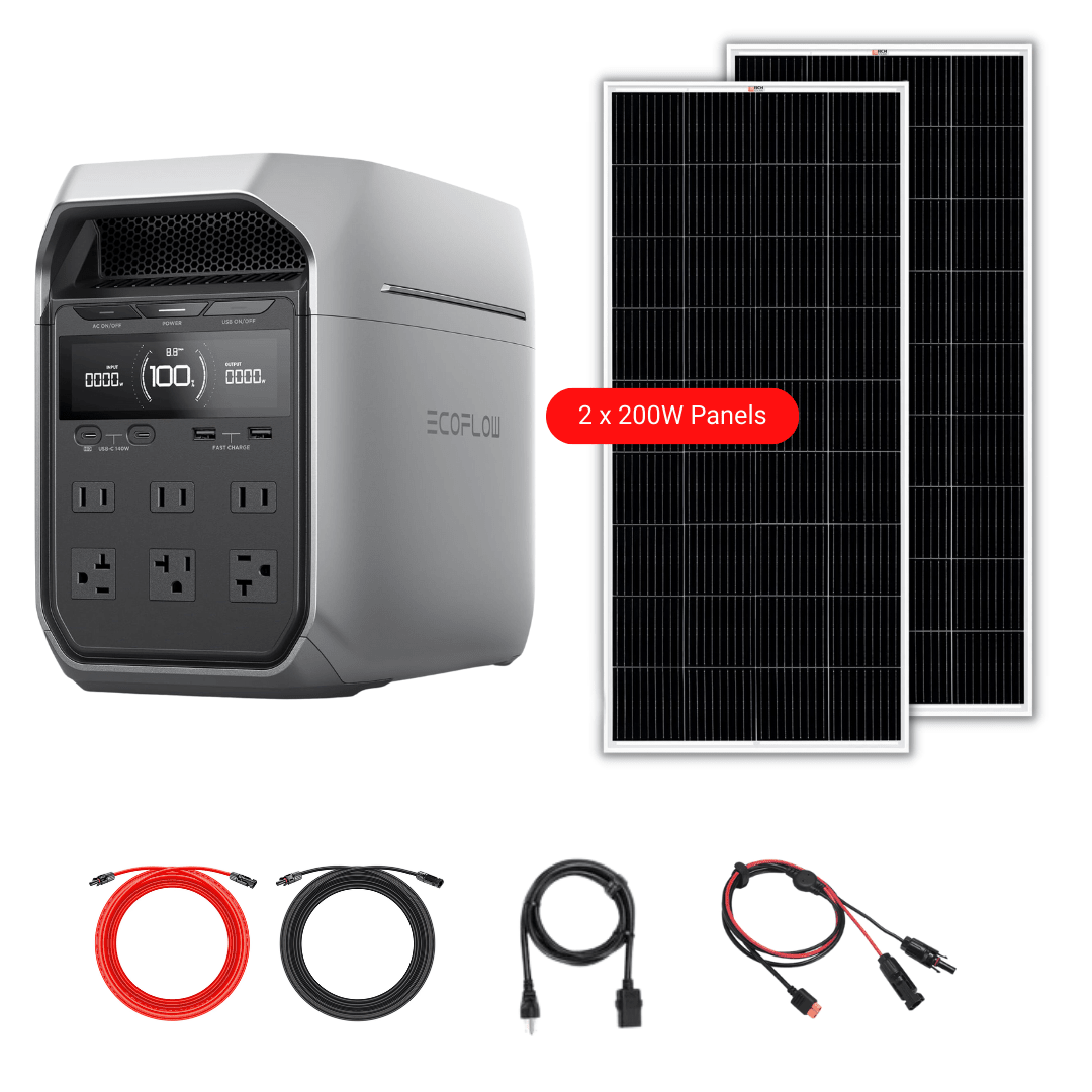EcoFlow DELTA 3 Plus 1024Wh 1800W Solar Generator + Choose Custom Solar Panel Bundle Option