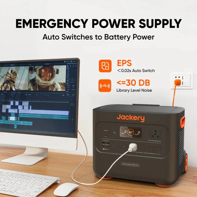 Jackery Explorer 2000 Plus Solar Generator Kit (4kWh) + 2 x SolarSaga 200W Portable Solar Panel
