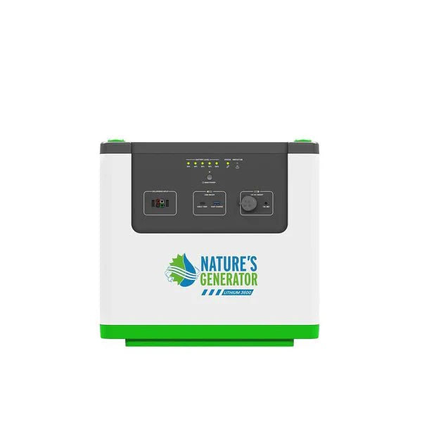 Natures Generator Lithium 3600 Pod With 2 x 100W  Monocrystalline Solar Panels