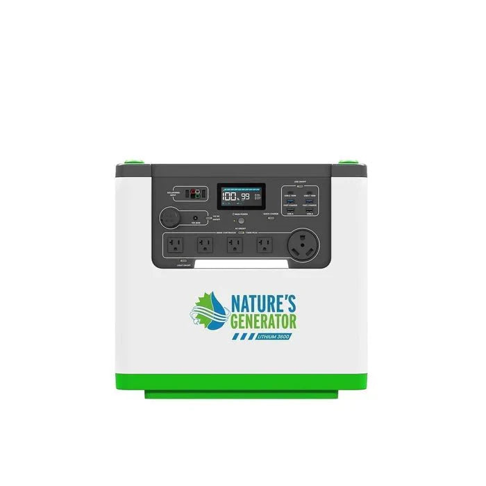 Natures Generator Lithium 3600 Solar Generator + 400W Folding Solar Panel