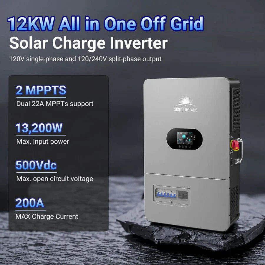 SunGoldPower 12KW 48V All in One Off Grid Solar Inverter