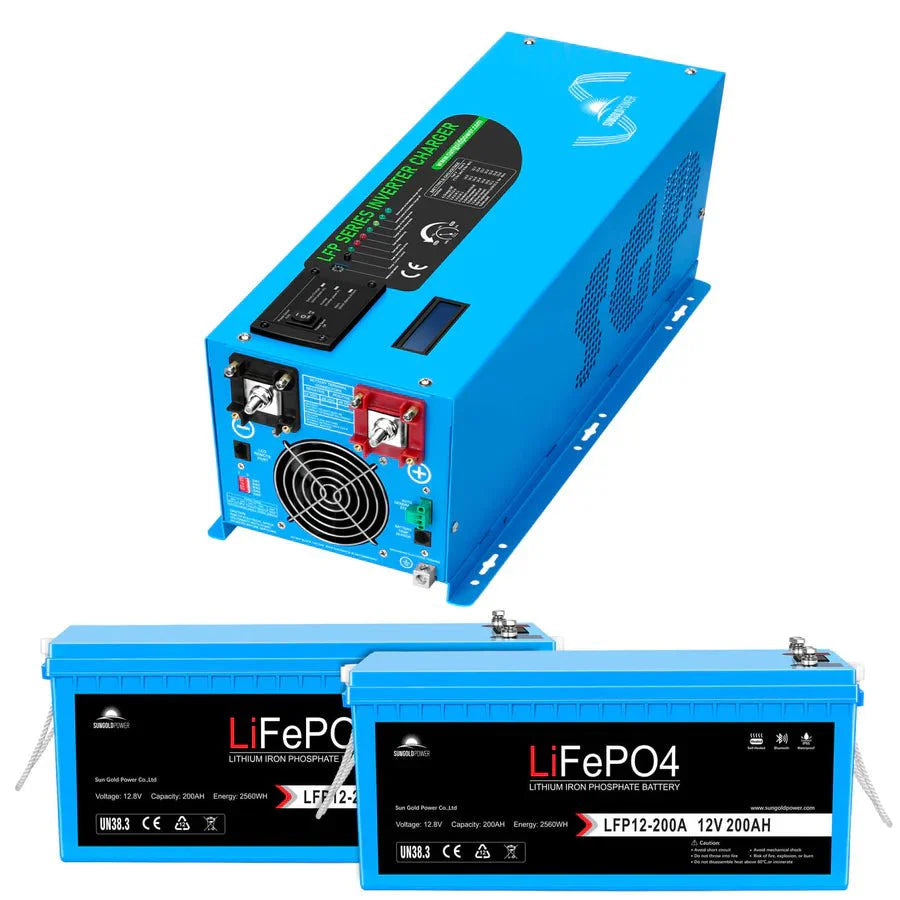 SunGoldPower 2000W DC 12V Pure Sine Wave Inverter With Charger