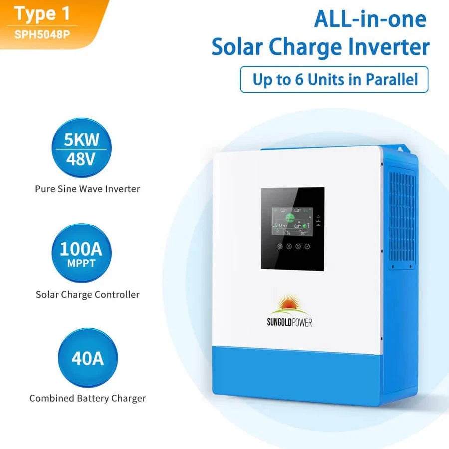 SunGoldPower 5000W 48V Solar Charger Inverter
